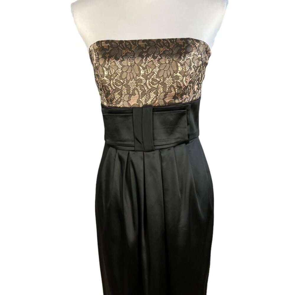 Maggie London Sleeveless Lace Detail Dress Size 4 - Picture 2 of 9